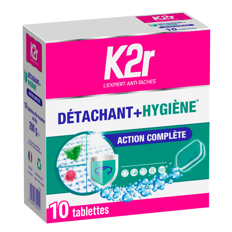 Pack de 6 - K2R Tablettes 2En1 Détachant + Hygiène