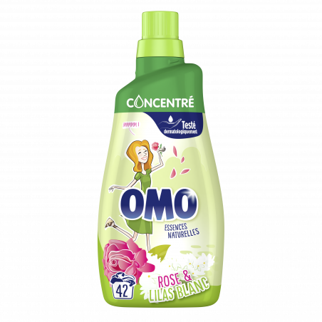 Omo Lessive Liquide Concentrée Rose & Lilas Blanc 42 Lavages - 1,47L