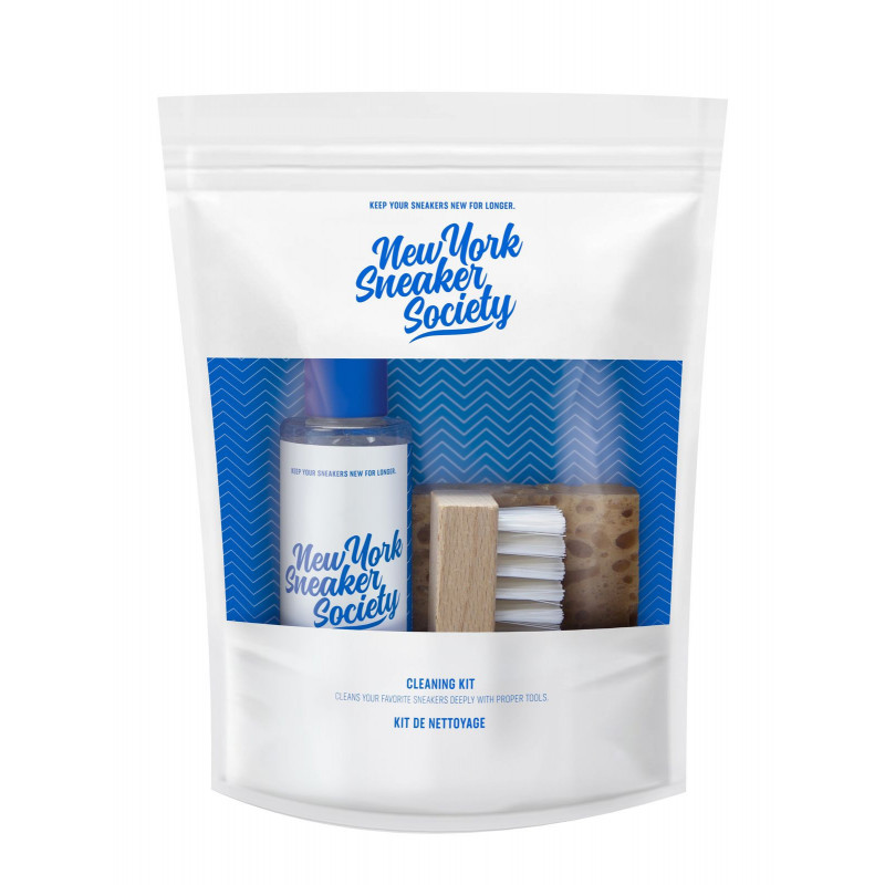 New York Sneaker Society Kit Nettoyant Sneakers (1 liquide rénovateur 150ml + 1 brosse + 1 éponge)