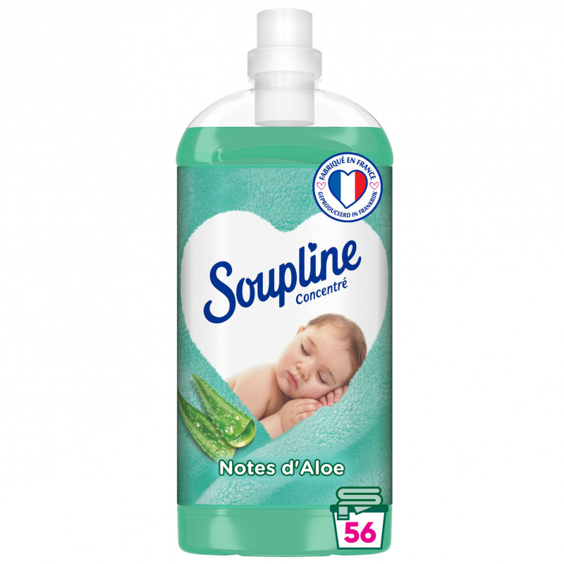 Pack de 6 - Soupline - Adoucissant concentré Aloe Vera 56 lavages 100% recyclé - 1