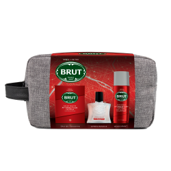 BRUT Coffret Trousse Eau de Toilette, Déodorant & Après-Rasage Attraction...