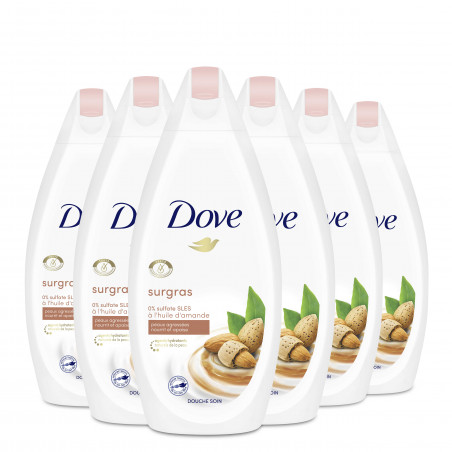 Pack de 6 - Dove Gel Douche Amande 400Ml