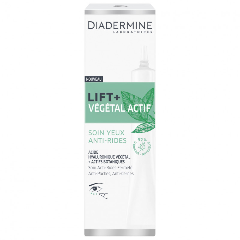 Pack de 2 - Diadermine - Lift+ - Végétal Actif -Soin yeux Anti-Rides - 15 ml