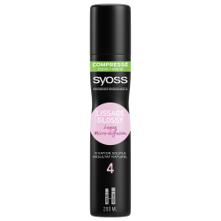 Pack de 4 - Syoss - Laque Compressée - Micro-diffusion - Lissage Glossy - 200 ml