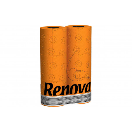 6 rouleaux de Papier Hygiénique Renova Orange 3 plis