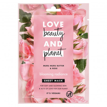 Love Beauty And Planet Masque tissu Eclat Radieux au Beurre de Muru Muru & Rose x1
