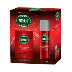 BRUT Coffret Déodorant & Eau de Toilette Attraction Totale x1