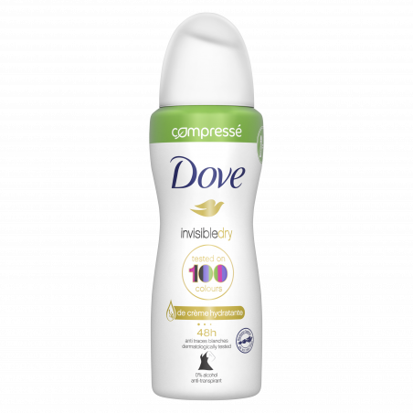 DOVE Déodorant Femme Spray Anti-Transpirant Invisible Dry Compressé 100ml