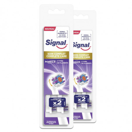 2x2 Brossettes electriques Signal Integral 8 Compatible Oral-B (Lot de 6)