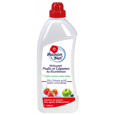 Pack de 6 - Maison Net - Nettoyant Fruits et Légumes 1L
