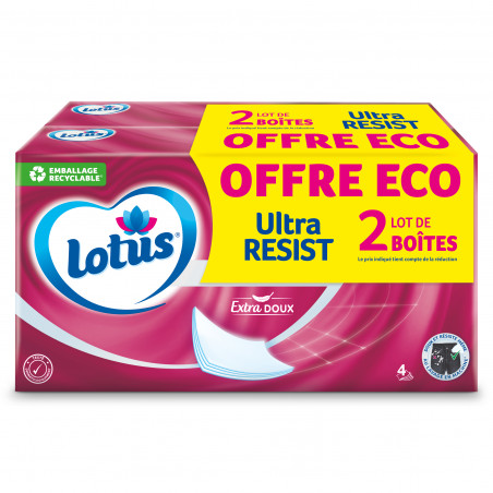 2 Boîtes Mouchoirs Lotus Ultra x72