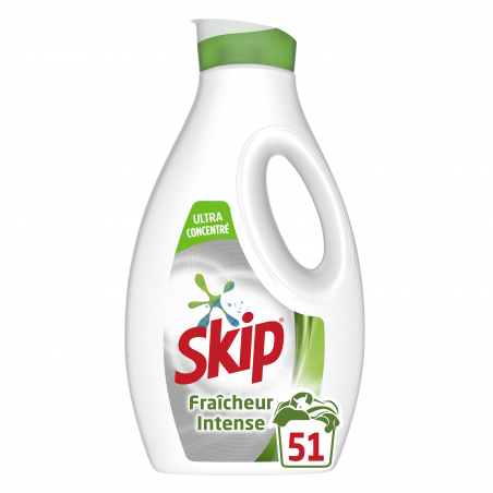 SKIP Lessive Liquide Concentrée Fraîcheur Intense 1,4l - 51 Lavages