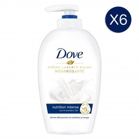 6 Crèmes Lavantes Dove Pompe Soin des Mains Original (Lot de 6x250ml)
