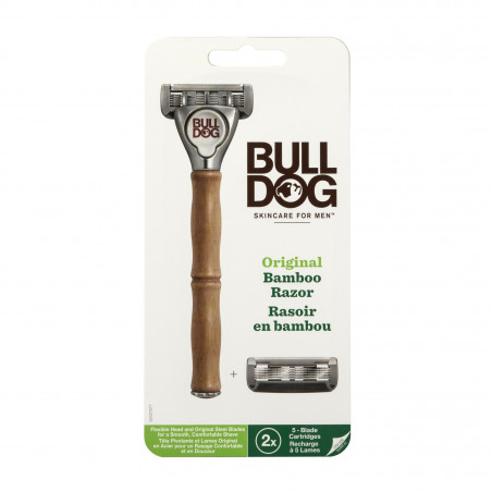 Bulldog - Kit Rasoir Bambou Original + 2 Recharges 5 Lames