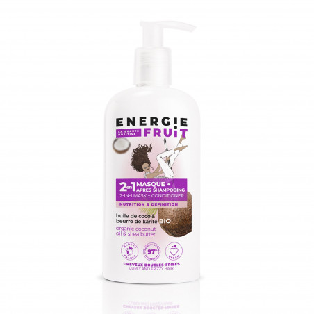Pack de 3 - Masque 2 En 1 - Cheveux Boucles - Coco & Beurre De Karite Bio - 300Ml