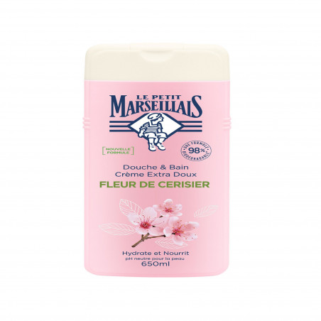 Pack de 12 - Le Petit Marseillais Crème Douche & Bain 650Ml Fleur De Cerisier