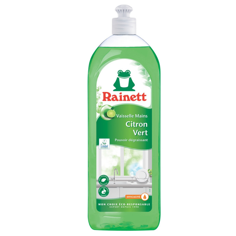 Pack de 5 - Rainett Liquide Vaisselle Ecologique Citron Vert 750ml
