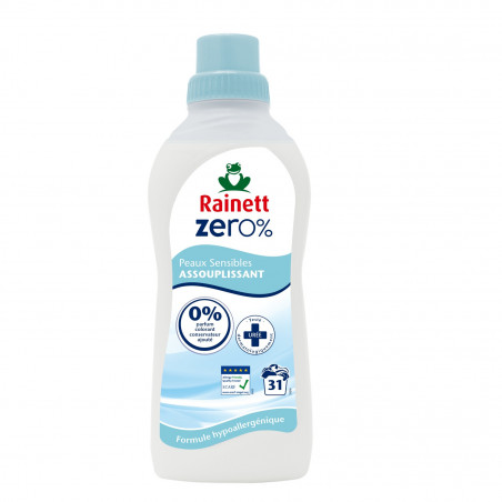Pack de 3 - Rainett Zero% Assouplissant Ecologique 750ml - 31 lavages