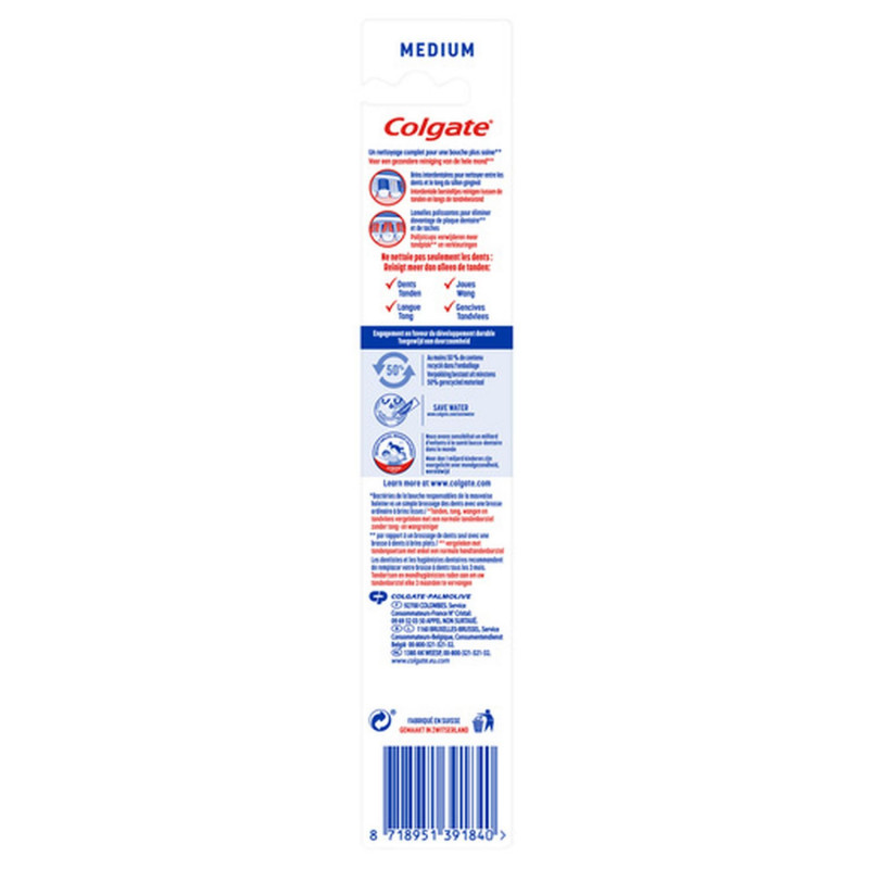 Pack de 12 - Colgate - Brosse à dents 360° Medium
