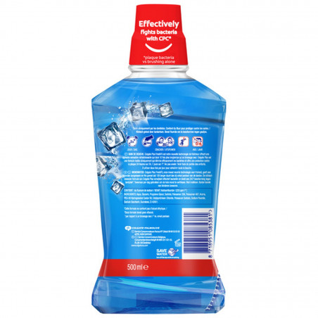 Pack de 12 - Bain de bouche sans alcool Colgate Plax Ice Splash Fraîcheur - 500ml