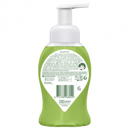 Pack de 12 - Savon liquide Mains Palmolive Pouss' Mouss Citron pompe - 250ml Pack de 12 - Savon liquide Mains Palmolive Pouss' Mouss Citron pompe - 250ml