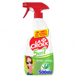 Pack de 12 - Produit Ménager La Croix 5 en 1 Spray Désinfectant Javel Fraîcheur Eucalyptus - 500ml