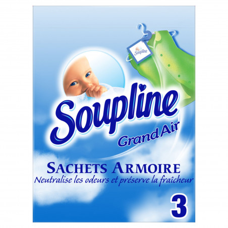 Pack de 10 - Sachets Armoire Soupline Grand Air - Boîte de 3 Pack de 10 - Sachets Armoire Soupline Grand Air - Boîte de 3