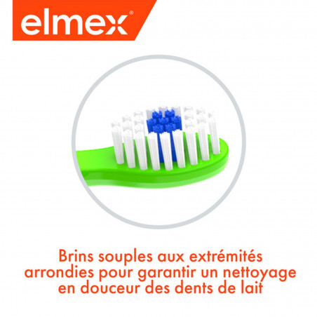 Pack de 12 - Elmex - Brosse à dents souple elmex® Anti-Caries Enfants 3-6 ans & Dentifrice 12ml