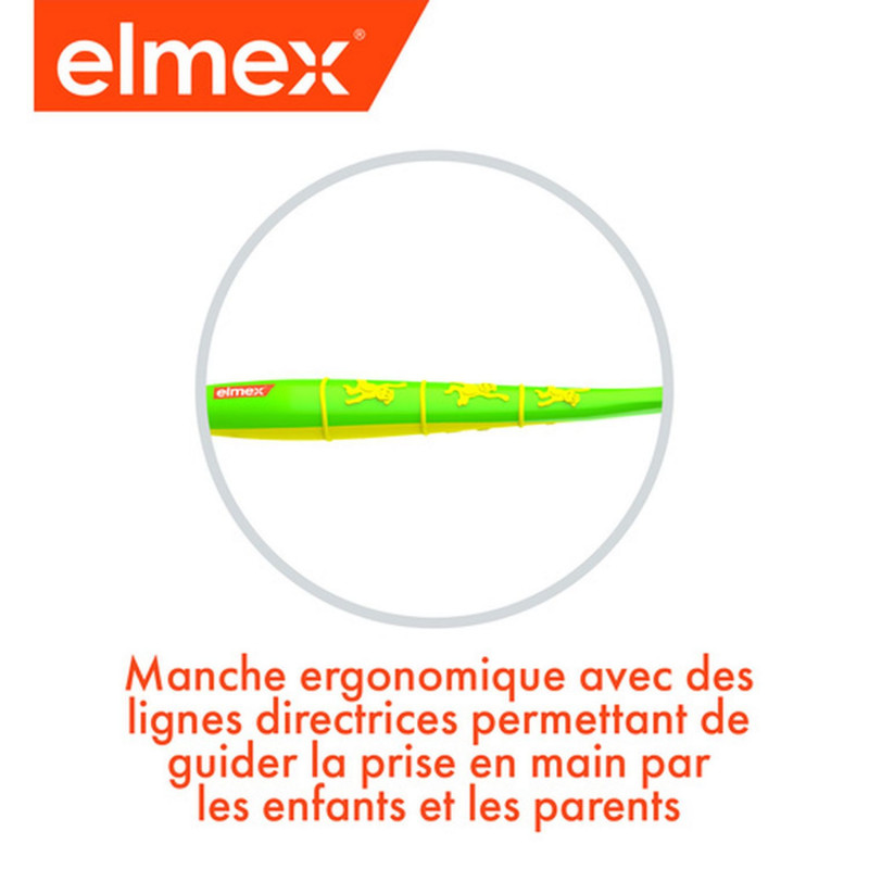Pack de 12 - Elmex - Brosse à dents souple elmex® Anti-Caries Enfants 3-6 ans & Dentifrice 12ml