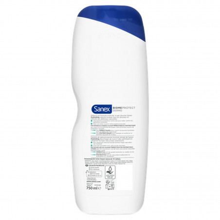 Pack de 12 - Sanex - Gel douche BiomeProtect Dermo Hydratant - 750ml
