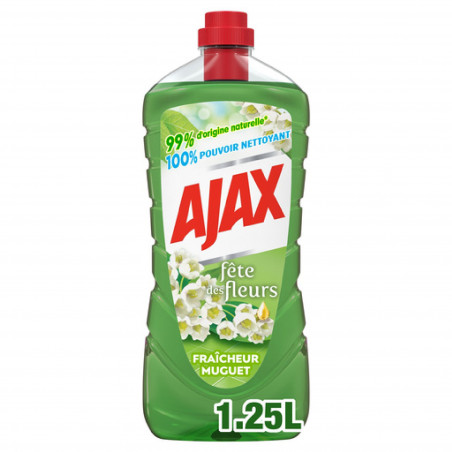 Ajax d'origine végétale Parfum intense Muguet 1,25l