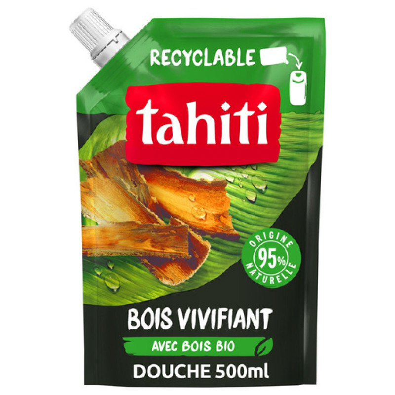 Lot de 12 Eco recharges Gel douche Tahiti Bois des tropiques - 500ml
