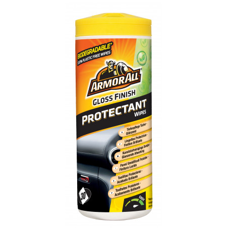 Armor All Lingettes pour tableau de bord finition brillante - Tube de 30 Lingettes.