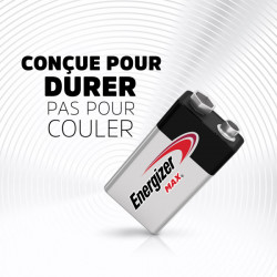 Pack de 3 - Energizer Max Alcaline 9V, pack de 2 Piles 2