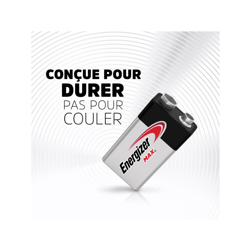 Pack de 3 - Energizer Max Alcaline 9V, pack de 2 Piles