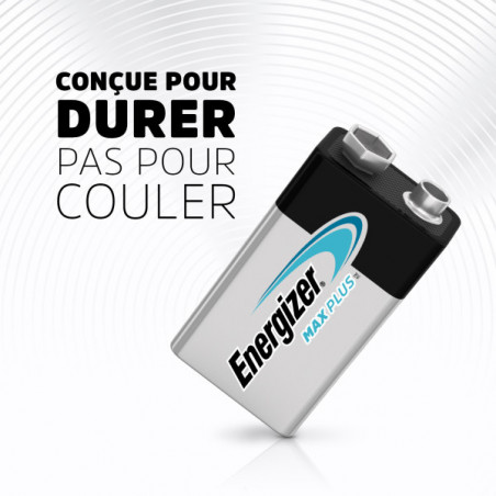 Pack de 4 - Energizer Max Plus Alcaline 9V, pack de 1 Pile Pack de 4 - Energizer Max Plus Alcaline 9V, pack de 1 Pile