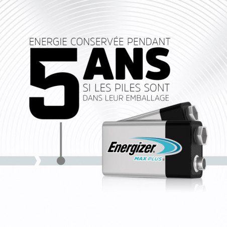 Pack de 4 - Energizer Max Plus Alcaline 9V, pack de 1 Pile Pack de 4 - Energizer Max Plus Alcaline 9V, pack de 1 Pile
