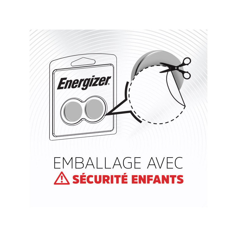 Pack de 10 - Energizer Pile Lithium 2016, pack de 2 Piles