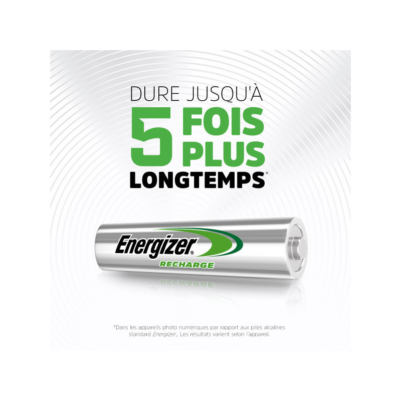 Pack de 3 - Energizer, Power Plus Rechargeable AA/HR6, pack de 4 Piles