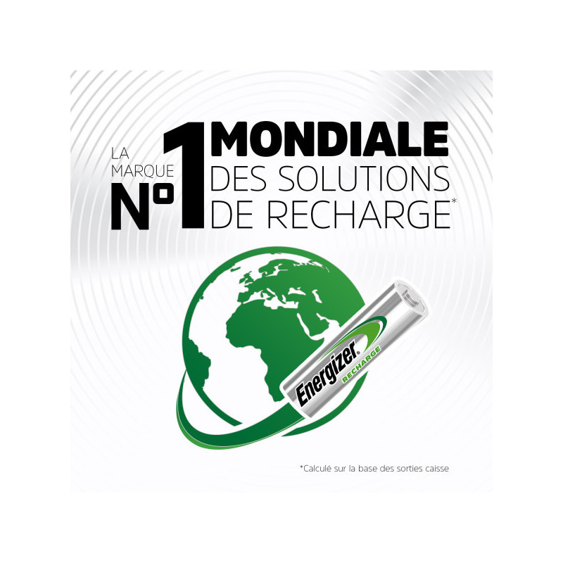 Pack de 3 - Energizer, Power Plus Rechargeable AA/HR6, pack de 4 Piles