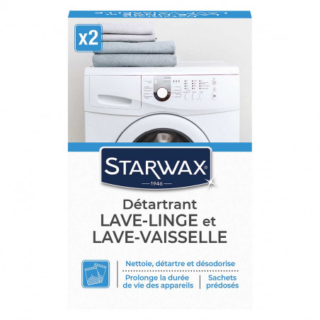 Starwax - Nettoyant Detartrant Lave Linge - Lave Vaisselle 2X75Gr