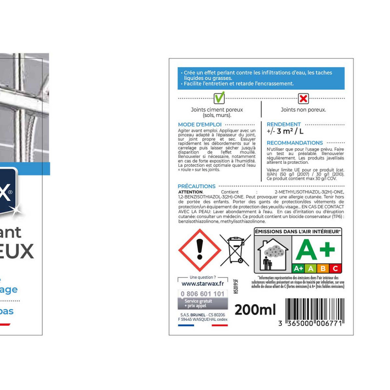 Starwax - Impermeabilisant Joints 200Ml