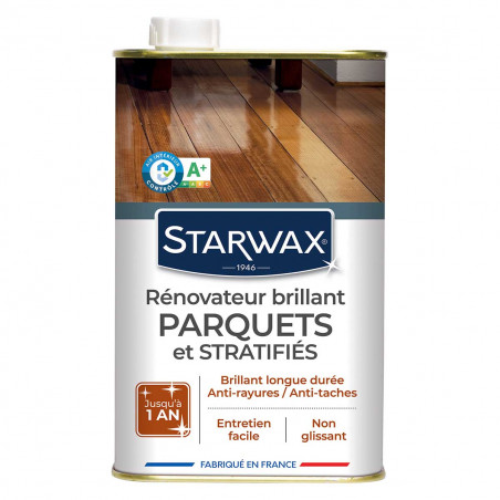 Starwax - Renovateur Brillant Protecteur Parquets Stratifies - Brillant 1L