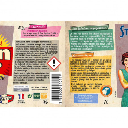 Starwax Fabulous - Savon Noir A L' Huile D'Olive Concentre 1L Fabulous