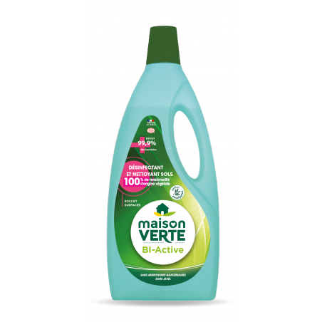 Maison Verte - Pack de 12 Nettoyants Ménagers  Sols et Surfaces Désinfectant 1L