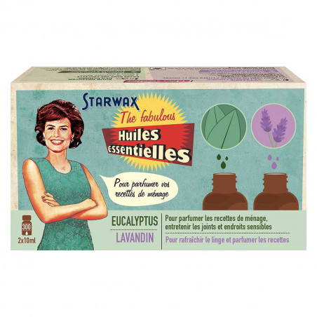 Pack de 2 - Starwax Fabulous - Coffret De 2 Huiles Essentielles Lavande & Eucalyptus