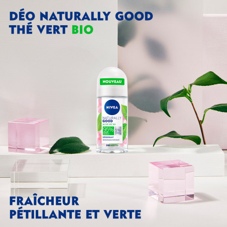 Déodorant Bille Femme NIVEA  Green Tea Bio Naturally Good 50ml