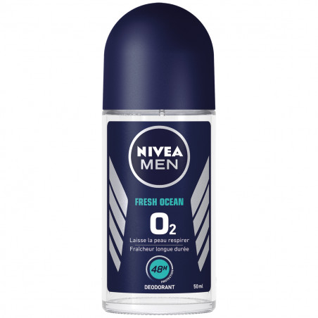 Déodorant Bille Homme NIVEA MEN Protection Longue Durée Fresh Ocean O² 50ml