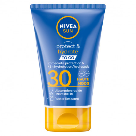 Protection solaire Lait Protect & Hydrate NIVEA SUN FPS 30 Format voyage 50ml