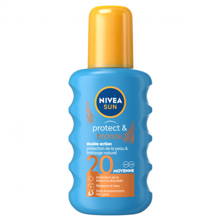 Protection solaire spray NIVEA FPS 20 Protect & Bronze 200ml